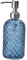 F Fityle Distributeur de Savon à Pompe en Verre avec Pompe en Acier Inoxydable 304, Distributeur de Lavage corporel Durable, Distributeur de Lotion Vide et, Bleu