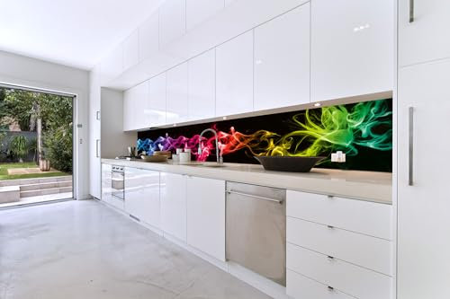 Dimex Küchenrückwand Folie selbstklebend SCHWARZER Rauch | Klebefolie - Dekofolie - Spritzschutz für Küche | Made in EU - 420 cm x 60 cm