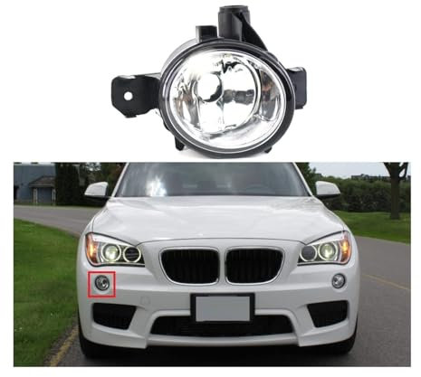 RUIHAHA Auto Nebelscheinwerfer für BMW X3 E83 N2 X5 E70 X1 E84 63177184317 63177184318, Auto Links Rechts Vorne Stoßstange Tagfahrlicht Nebelscheinwerfer Montage,1pc Right