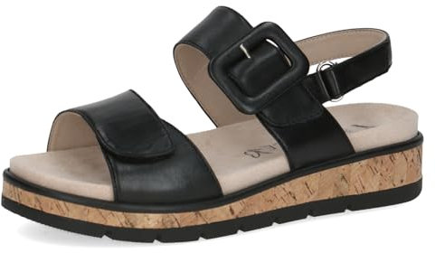CAPRICE Damen 9-28714-44, Sandali Donna, Black Nappa, 38 EU