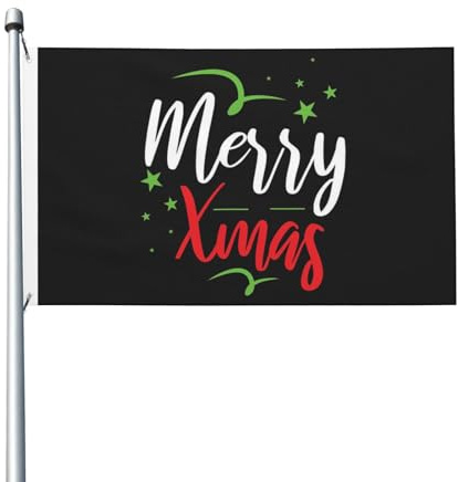 Drapeau de joyeux noël pour les gars de chambre, décoration murale Vintage Double face pour porche 3x5 pieds, tapisserie de joyeux noël pour chambre à coucher
