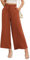 Anelune Damen Hosen Sommer Weite Hohe Taille mit Taschen Damen Hose Sommer Karamell M