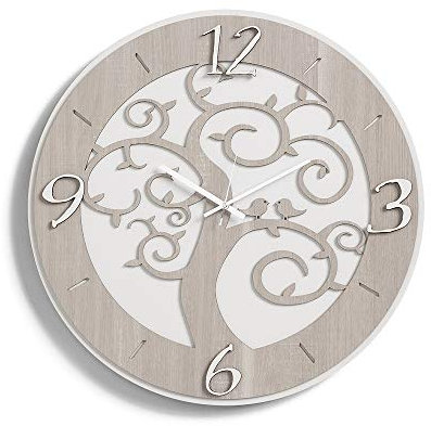 Liberoshopping Orologio da parete moderno ALBERO DELLA VITA in legno (Modello 5)