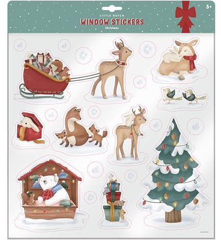Little Dutch Fensterbilder Fensteraufkleber Sticker für Kinder - Weihnachten