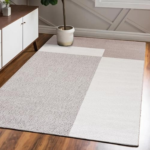 Mazovia Teppich Modern Weich Minimalist - Stilvoll Teppich für Wohnzimmer, Schlafzimmer - Bouclé Teppiche - ÖKO-TEX Wohnzimmerteppich - Beige - 200 x 300 cm