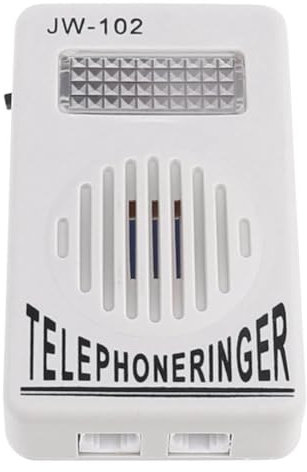 Fcuajdkq Telephone Ringer Phone Amplifier Wall Ring Speaker Strobe Light Flasher Bell Extra-Loud Sound