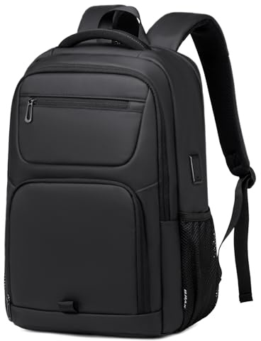 BJIAX Mochila para ordenador portátil de negocios para hombre y mujer, 35 L, color negro, con puerto de carga USB, mochila impermeable, mochila para ordenador, regalo para mochilas de 16 pulgadas
