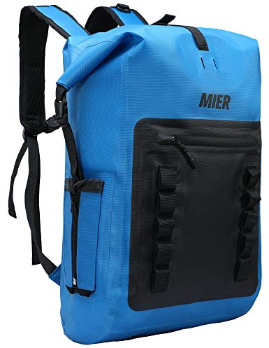 MlER Wasserdichter Rucksack 30L Trockensack Heavy Duty Roll-Top-Verschluss für Kajakfahren, Strand, Bootfahren, Schwimmen, Surfen