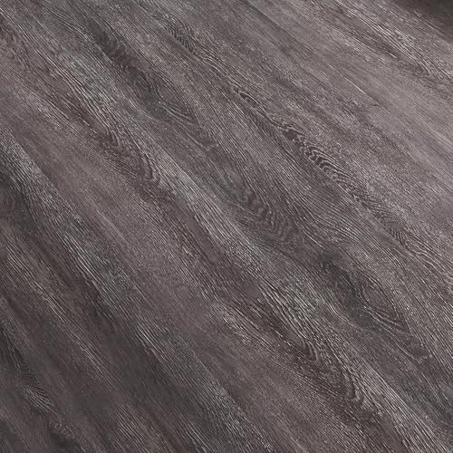 NEU.HOLZ SPC Click Flooring Okapirg 8.784 m² Midnight Oak 40 Decorative Planks 122 x 18 cm Flooring Floor Tiles Natural Look