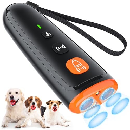 HZK Anti Bell Gerät Hunde,Ladefähiges Handheld Antibell Ultraschall Gerät,3 Modi,Indoor und Outdoor,Geeignet für Kleine, Mittlere und Große Hunde