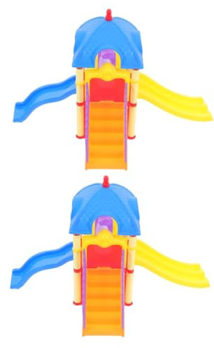 Milisten 2pcs Playground Model Slide for Friendly Design for Dollhouses Enhances Creativity Pretend Play Easy to Clean Smooth Surface Decor