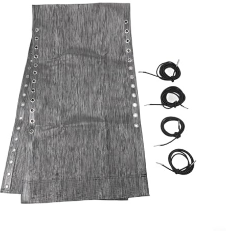 Yuanpgky Deckchair Replacement Kit Fabric Cord - 160 x 43 cm, Nylon Repair Cloth with Elastic Ropes for Beach Chair, Waterproof UV Resistant Replacement Fabric for(Dark Gray)