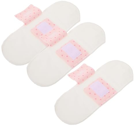 Waschbare Menstruationsbinde für Frauen -pack aus Baumwolle Weiß | Saugfähig und Komfortabel, aus Baumwolle Gefertigt, für Reise und Wochenbett, 3 Stück