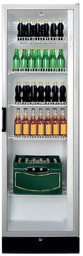 Beko Professional Glaskühlschrank, ADN 221/2 BP, 455 Liter Nutzinhalt, 60 x 68,5 x 202,5 cm, 5 Einlegegitter, Automatische Abtauung, Weiß, Verschließbar, Freistehend