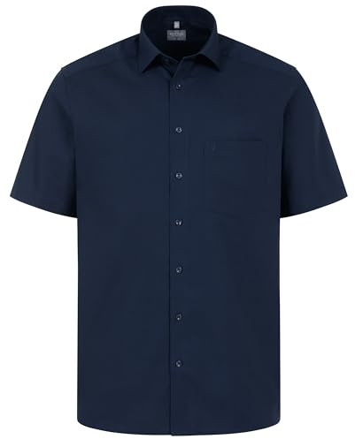 Marvelis Herren Businesshemd Kurzarm Non-Iron Comfort Fit,Chambray,New Kent