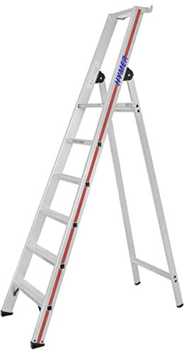 HYMER Stufenstehleiter mit Plattform SC80, einseitig begehbar, 6 Stufen, 802606