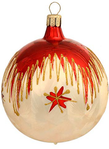 Jingle Bells Lauscha Christbaumkugel 6cm Tradition - Mundgeblasen, Handbemalt - Glas - Weihnachten