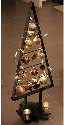 edelstahlheini.de Tannenbaum Metall künstlich Weihnachtsbaum Edel Schwarzbraun Hochglanz 98cm