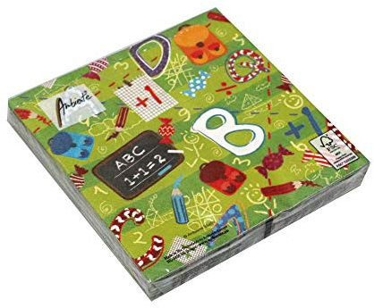 Serviette Ambiente Motiv : School start Schulanfang - 20 Servietten pro Packung