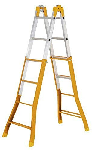 Scala telescopica mista in acciaio alluminio Acal100 - 4+5 pioli (Altezza lavoro: 5,20 m)