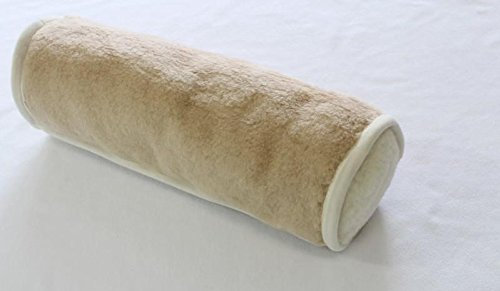 Merino Wool Reisekissen Nackenrolle Kissen Camel und Kaschmir 100% Wolle Wollsiegel