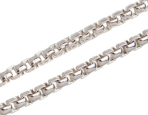 Veneziakette rund, Silberkette - 3,7mm Breite - echt 925 Silber - Länge 40cm