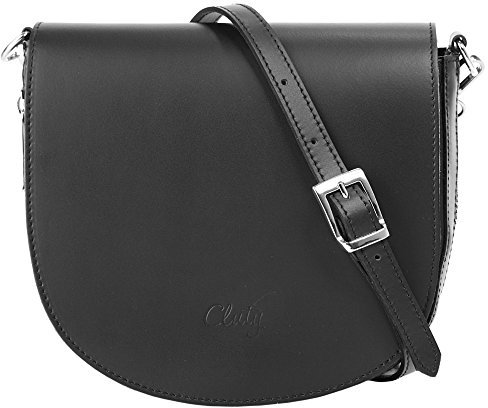 Cluty Umhängetasche echt Leder Damen | Made in Italy, Smartphonefach, Crossbody Bag, Messenger Bag mit Magnetverschluss, Damentasche mit Schulterriemen | 017168