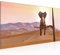 Runa Art Wandbild Elefant Auf Baum 1 Teilig 100 x 40 cm Modern Bild auf Vlies Leinwand Sonnenuntergang Wohnzimmer Schlafzimmer Beige 002012a