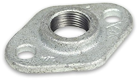 Temperguss Gewindefittings Gewindeflansch rechteckig IG 2'' Lochabstand 110mm DVGW zertifiziert