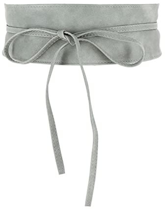 FASHIONGEN - Damen gürtel, Taillengürtel, Bindgürtel, Obi gürtel MICA - Hellgrau, 2XL