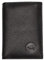 LOLUNA® Etui Porte Carte de crédit RFID/NFC - 3 Volets - 9 Cartes - Mini Portefeuille - Compact - Homme/Femme - Cuir Vachette Véritable (Noir)