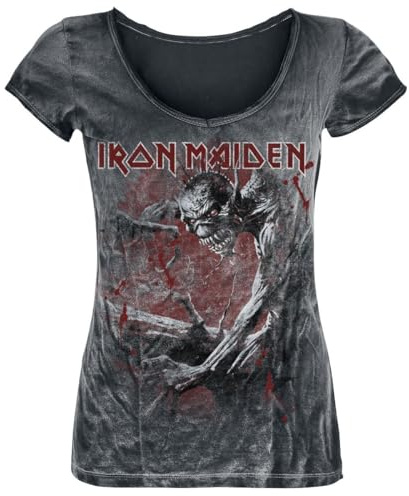 Iron Maiden Fear of The Dark Vintage Frauen T-Shirt schwarz/Used Look Band-Merch, Bands