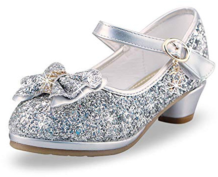 Scarpe Principessa Bambina Scarpe Paillettes Tacco Bambini Sandali Partito da Ragazze