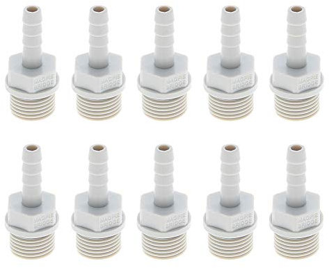 Othmro G3/8 - 10 connettori per tubo flessibile in PVC, da 16,2 mm a 6 mm, adattatore filettato maschio per tubo da giardino, raccordi 6-3