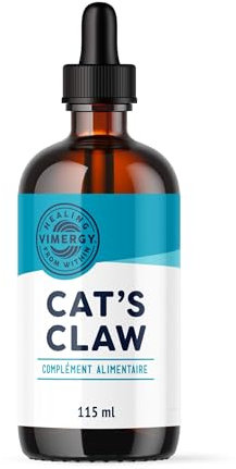 Vimergy Katzenkralle – Katzenkralle Flüssig – Flüssiges Katzenkralle Glycerin – Nahrungsergänzungsmittel Vegan – Ohne Zucker, Bindemittel, Gentechnik und Gluten (115 ml)