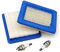 SWNKDG 2st Luftfilter & Zündkerze für Rasenmäher mit Briggs & Stratton Quantum Motor 625 650 675 Ersetzt 491588 399959 491588S Wolf 2058411, Champion RJ19LM / NGK B2LM