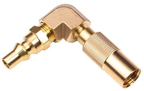 DOZYANT 1/4 Zoll RV Quick Connect Adapter Umwandlung Fitting Ellenbogen für Blackstone Tischgrill – 17 Zoll und 22 Zoll tragbare Gasgrillplatte