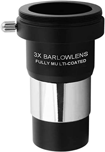 3,2 cm 3X Barlowlinse, M42 x 0,75 mm Gewinde-Schnittstelle, Metall-Barlowlinse für Standard-Teleskop-Okular