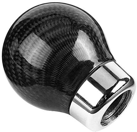 Aramox Knopfkopf, Car Modifizierter Universal-Getriebekopf/True Carbon-Schaltknauf/Carbonized-Schalthebel Black Carbon