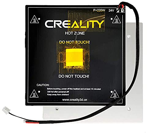 Cama térmica oficial Ender 3 V2 de repuesto para impresora 3D de 220 W 24 V con cable compatible con Creality Ender 3, Ender 3 Pro, Ender 3 V2