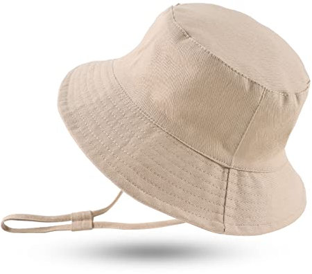 XIAOHAWANG Dinosaure Bébé Chapeau de Soleil pour Enfant Fille Garçons été Bonnet Anti-UV Bébé Chapeaux Bob (Kaki, 48CM(6 à 12 Mois))