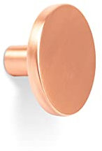 Gedotec Möbelknopf Antik | Schrank-Knopf Kupfer gebürstet | COMO | Metall Türknopf rund | Schubladen-Knopf Ø 26 mm | Kommoden-Knopf Küchen-Schränke & Türen | 10 Stück - Möbel-Knauf mit Schrauben