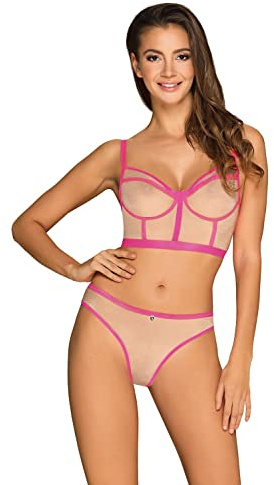 Obsessive Dessous-Set-OBS1586 Erotische Dessous-Sets Pink Einheitsgröße