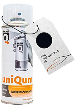 uniQum Autolack Spraydose für Auto fürs FORD DEEP NAVY BLUE 84 Autolack Reparatur 400 ml