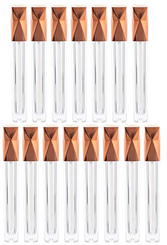 Beaupretty Lipgloss-tuben 15 Stück 5 Ml Leere Lipgloss-behälter Dreieckige Deckel in Roségold Für Kosmetik