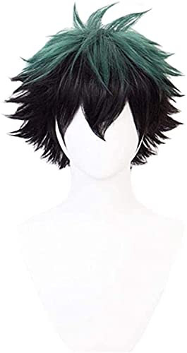 ydound Anime Coser Wig Anime Cosplay Perücke My Hero Academia Midoriya Izuku Deku Grün umgekehrt Cosplay Party Perücke + Perücke