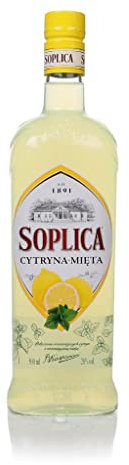 SOPLICA - Polish Lemon & Mint Vodka - Natural Ingredients - For Shots & Cocktails - 28% Alcohol - 500 ml
