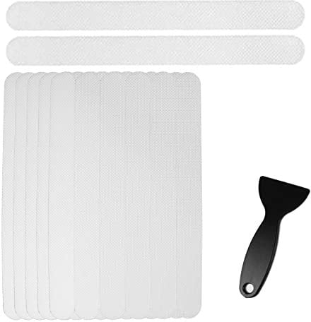ORFION 36 Piezas Pegatinas Antideslizantes BañEra, Transparentes Autoadhesivas Antideslizantes Pegatinas, Tiras de Antideslizantes Adhesivos para Ducha, Escaleras, Superficies Resbaladizas, 2X 20 cm
