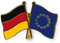 Generisch Flagge Deutschland/Europa EU Freundschaftspin Anstecker Pin Fahne, Rot, 18 mm x 15 mm, Metall, Klassisch, Unisex, 1 Count