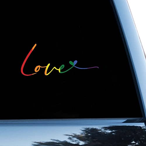 Pride Parade LGBT Auto Aufkleber Fenster Aufkleber Liebe Regenbogen Herz Lgbtq Vinyl Aufkleber für Autos LKW Gay Pride LGBT Gleichheit Lesben Auto Aufkleber 6 Zoll